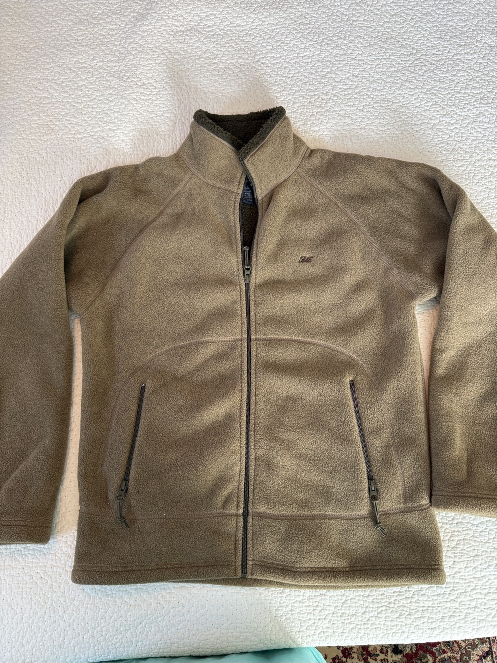 American Eagle Outfitters Olive Green Full-Zip Fleece Jacket